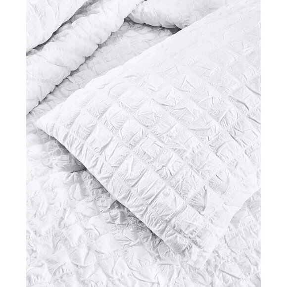 Arch Studio Seersucker 2-Pc Twin XL Comforter Set White MSRP $160 - Picture 4 of 4